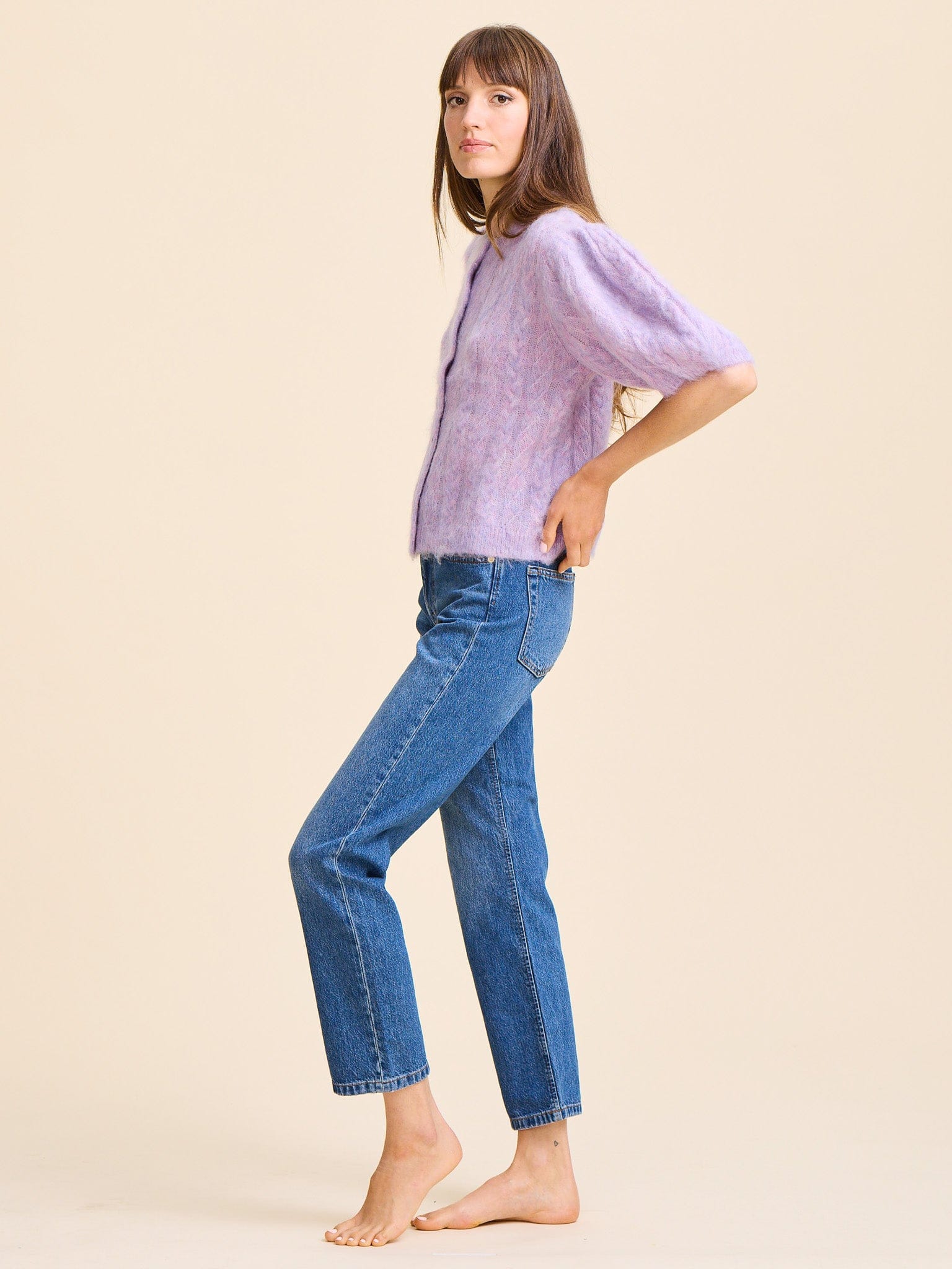 Isa Cardigan in Lilac