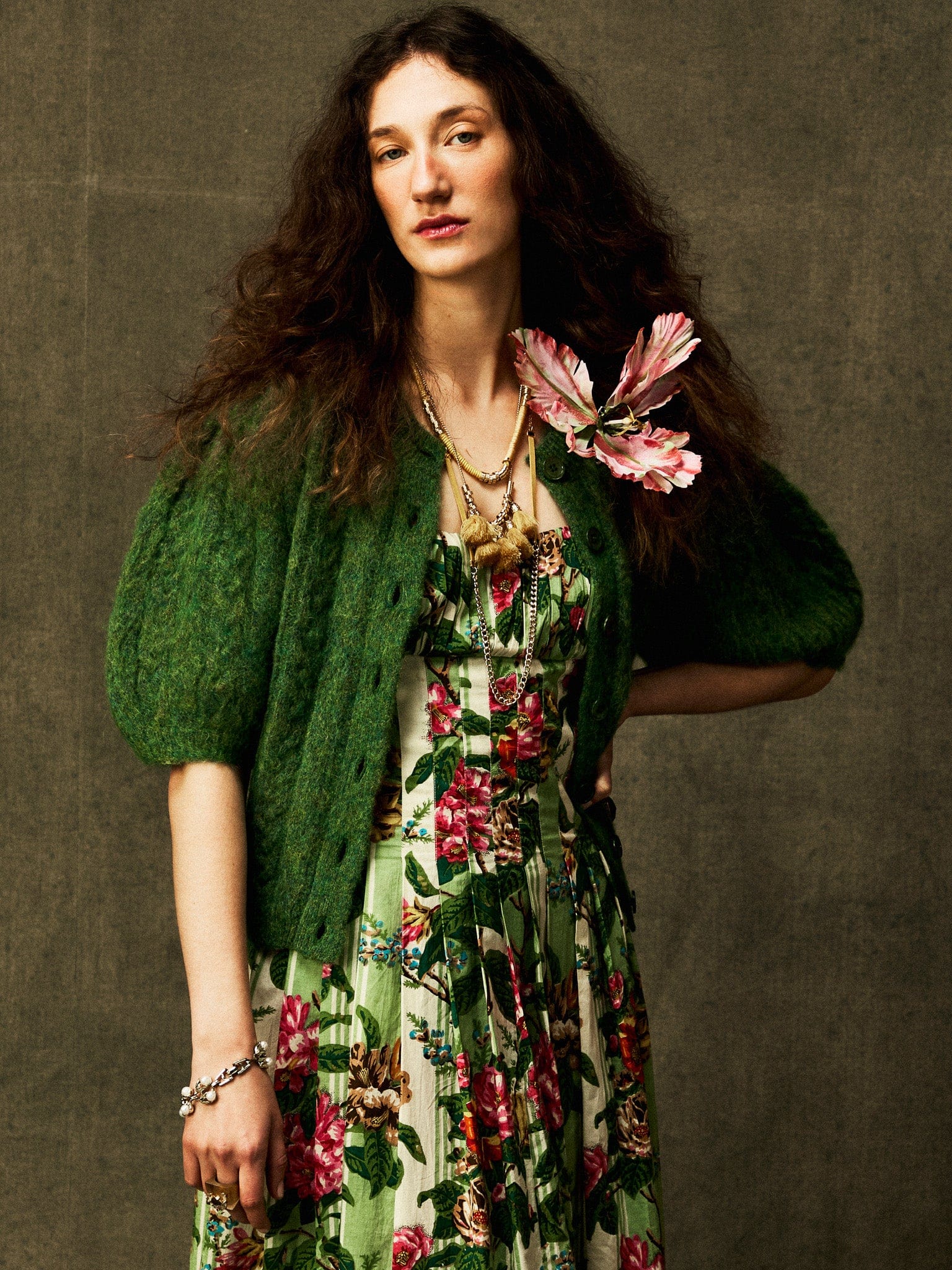 Tully Dress in Garden Stripe
