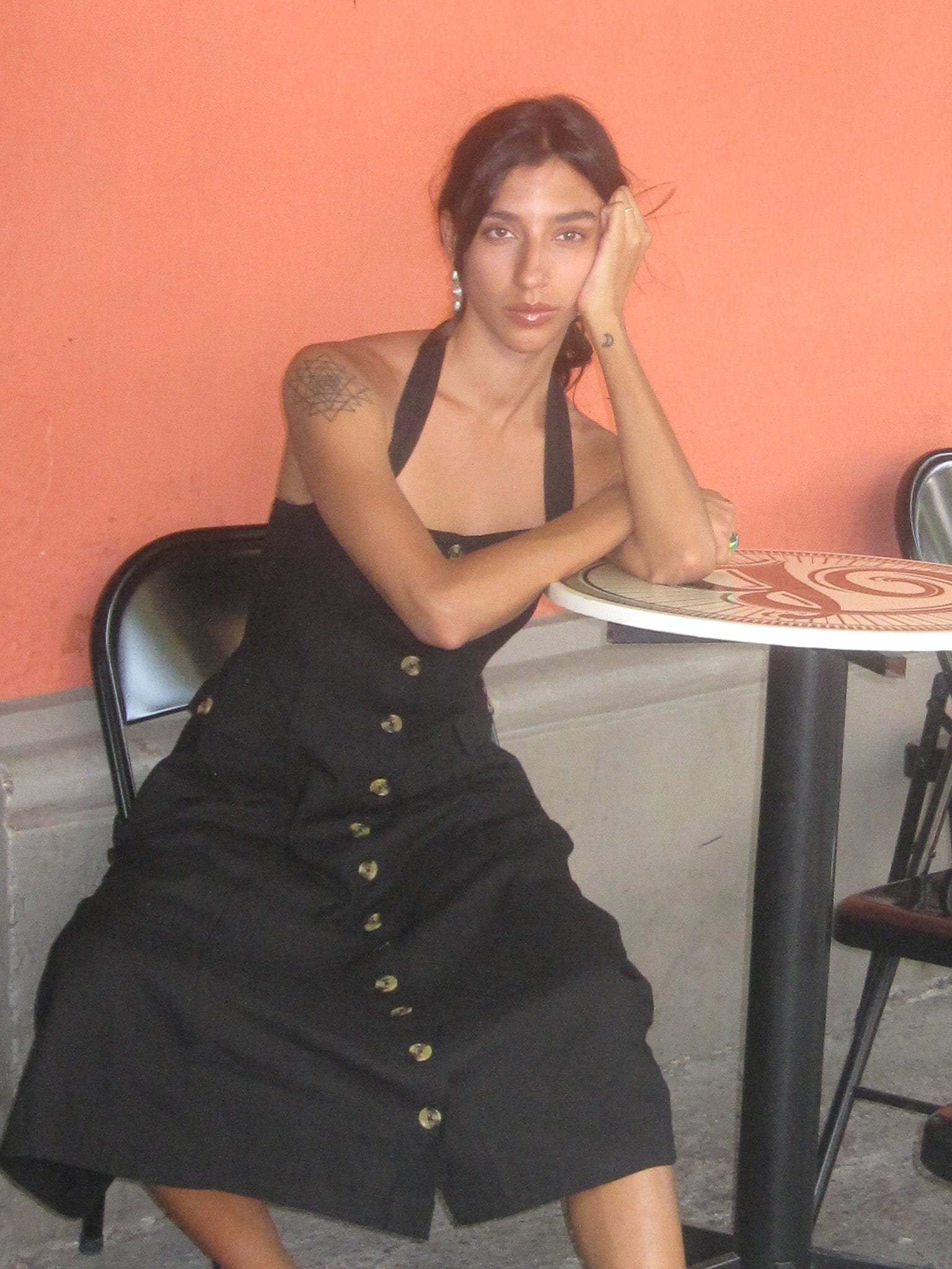 Isla Dress in Black Linen