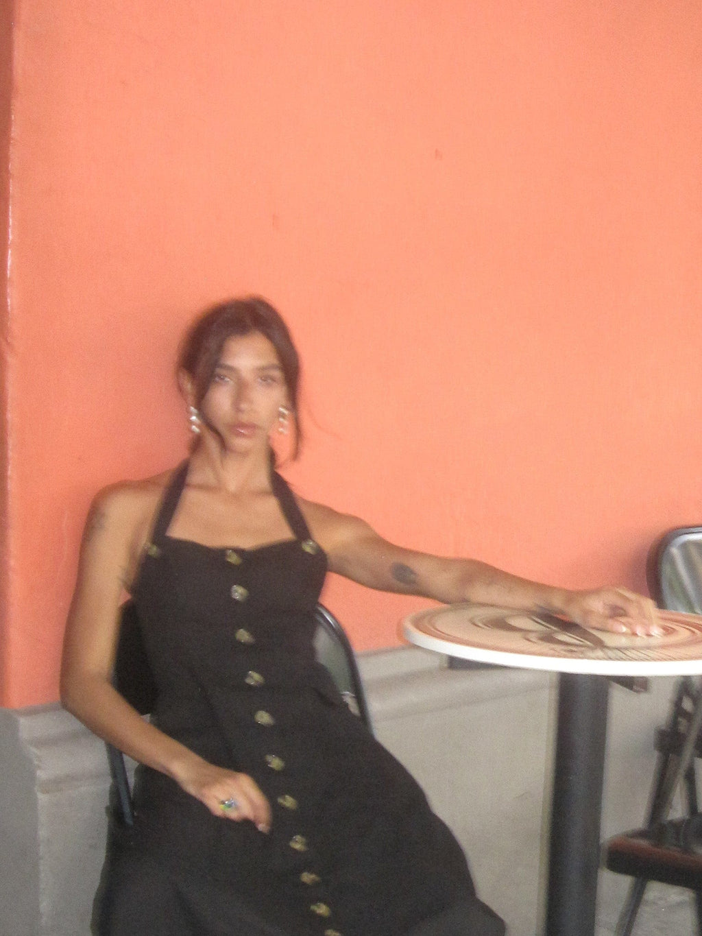 Isla Dress in Black Linen