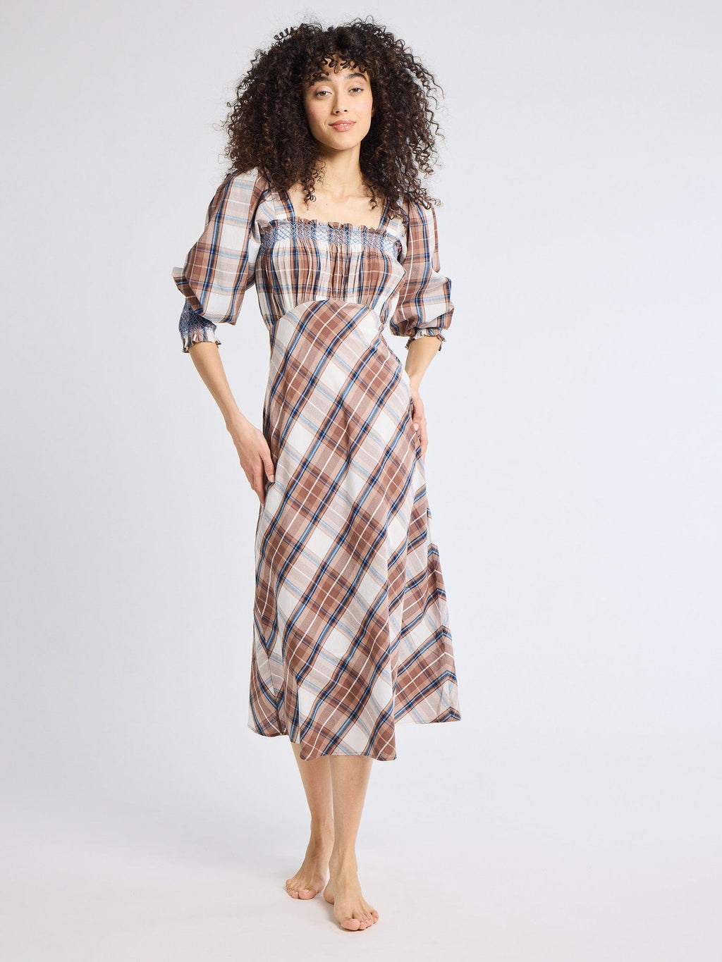Joan Dress in Highland Plaid