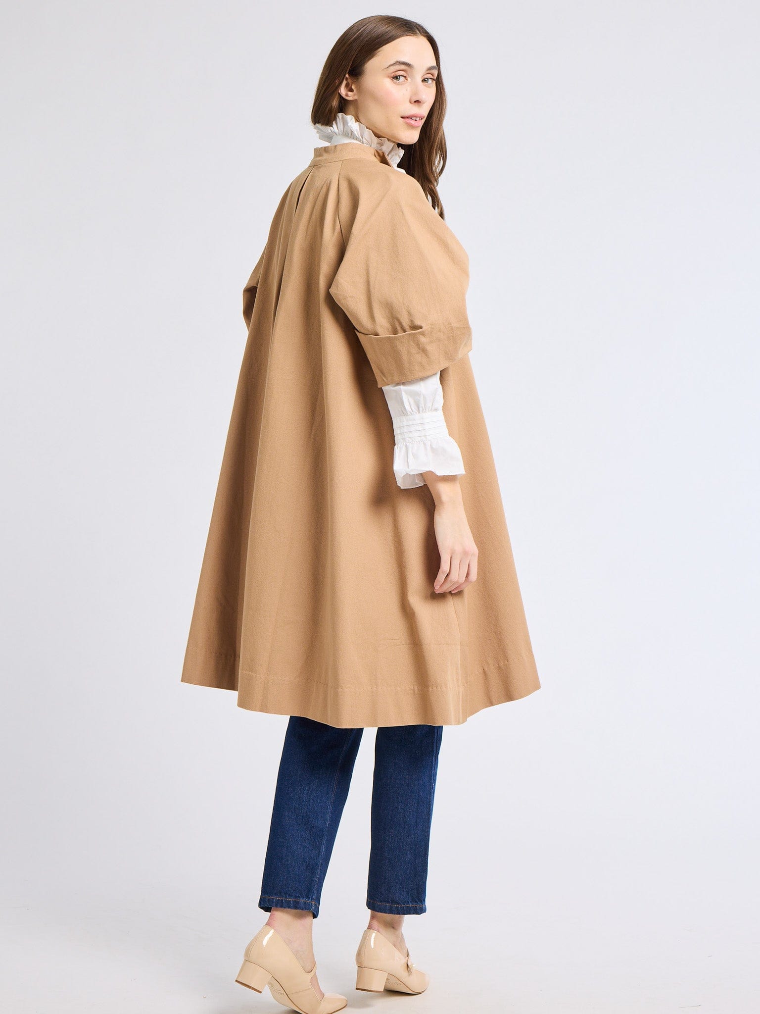 Josephine Coat in Almond