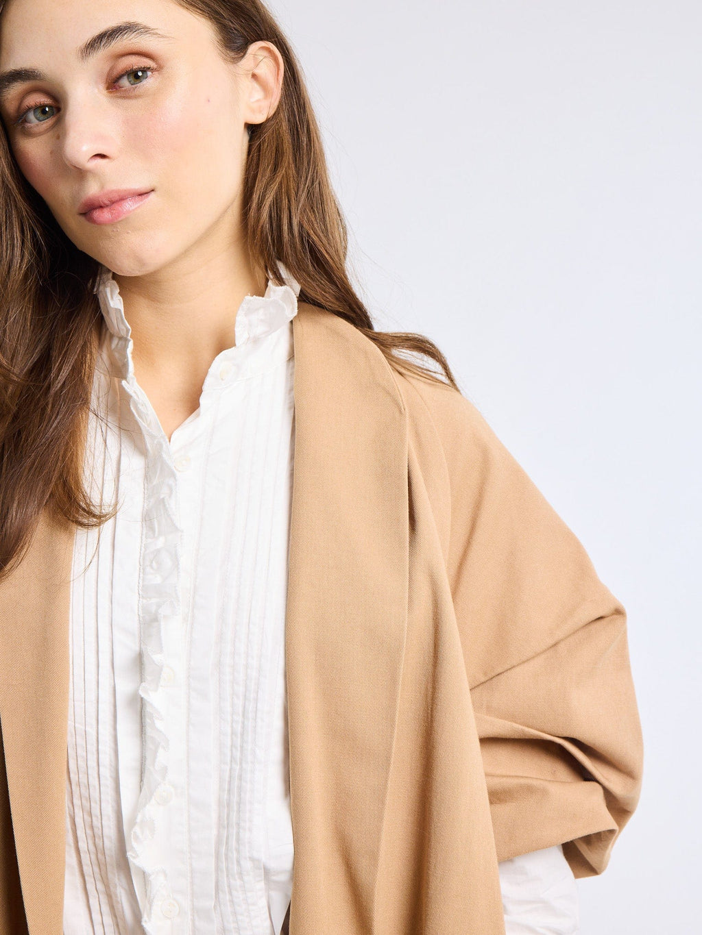 Josephine Coat in Almond