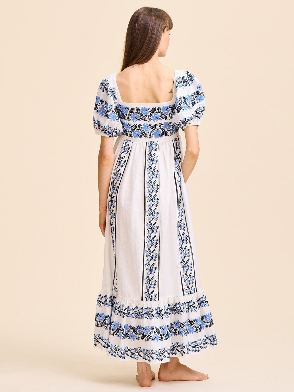 Kaiya Dress in Santorini Embroidery