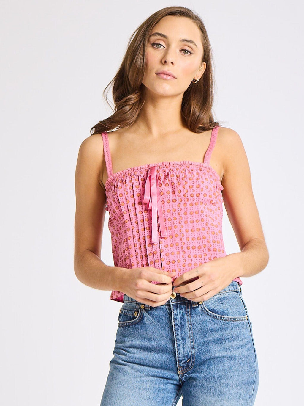 Keira Top in Carmine Dot
