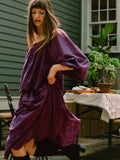 Leonie Skirt in Plum Eyelet