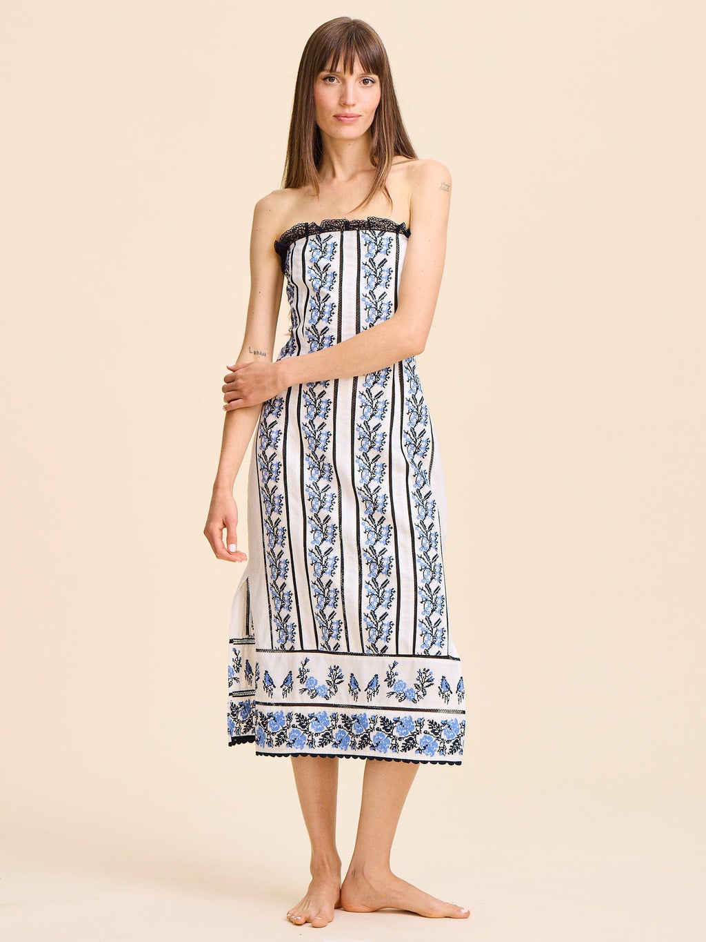 Liliana Dress in Santorini Embroidery