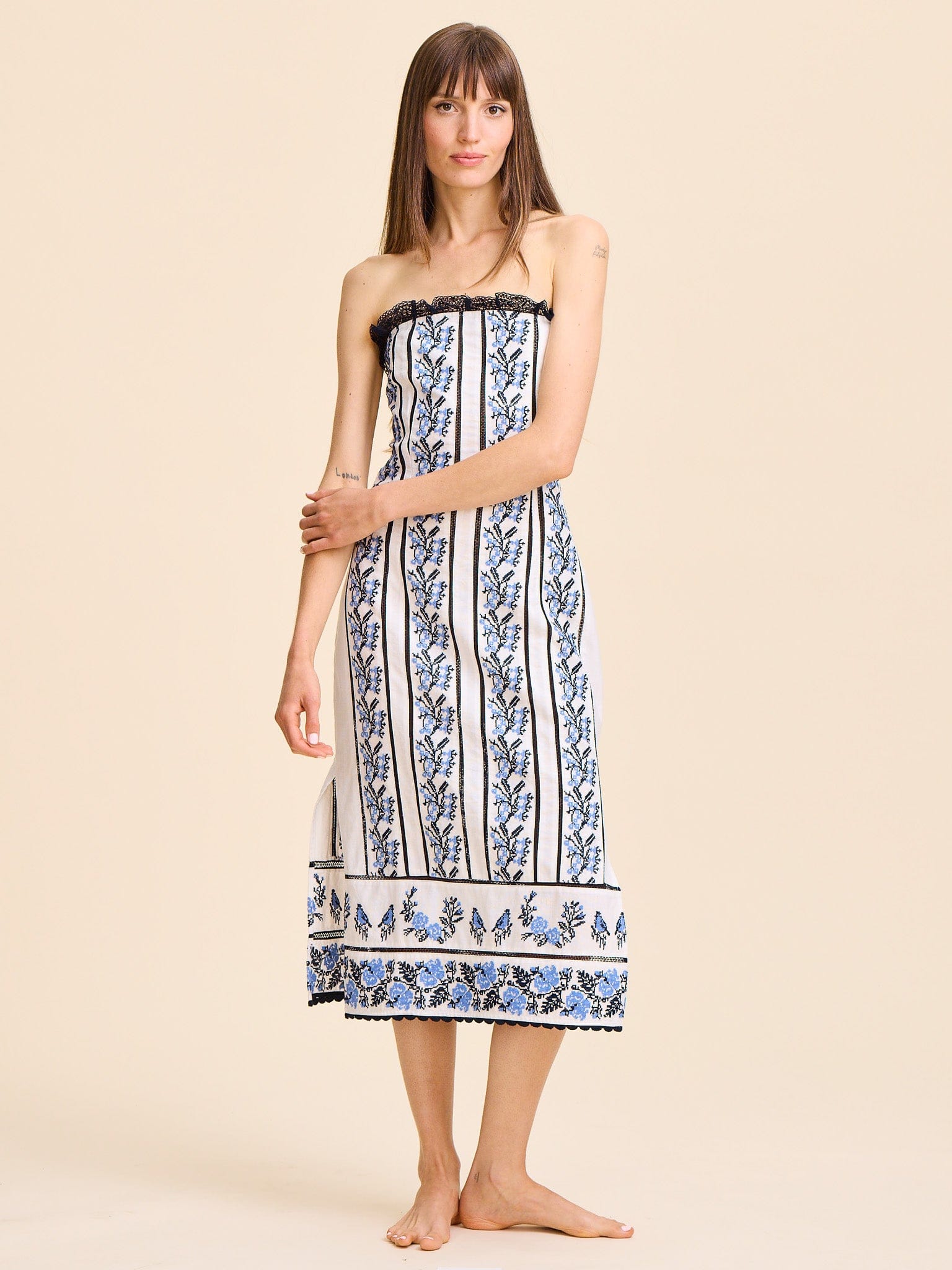 Liliana Dress in Santorini Embroidery