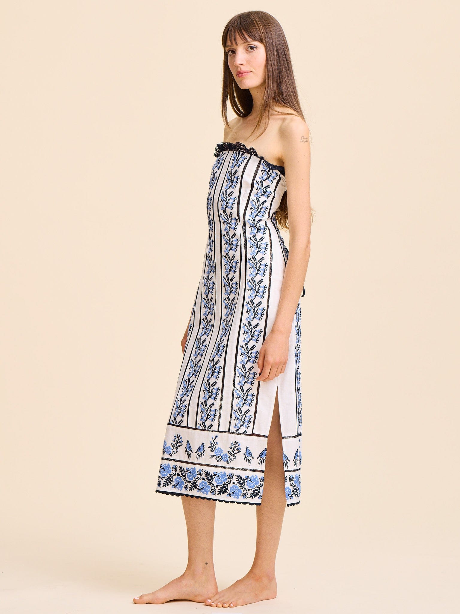 Liliana Dress in Santorini Embroidery