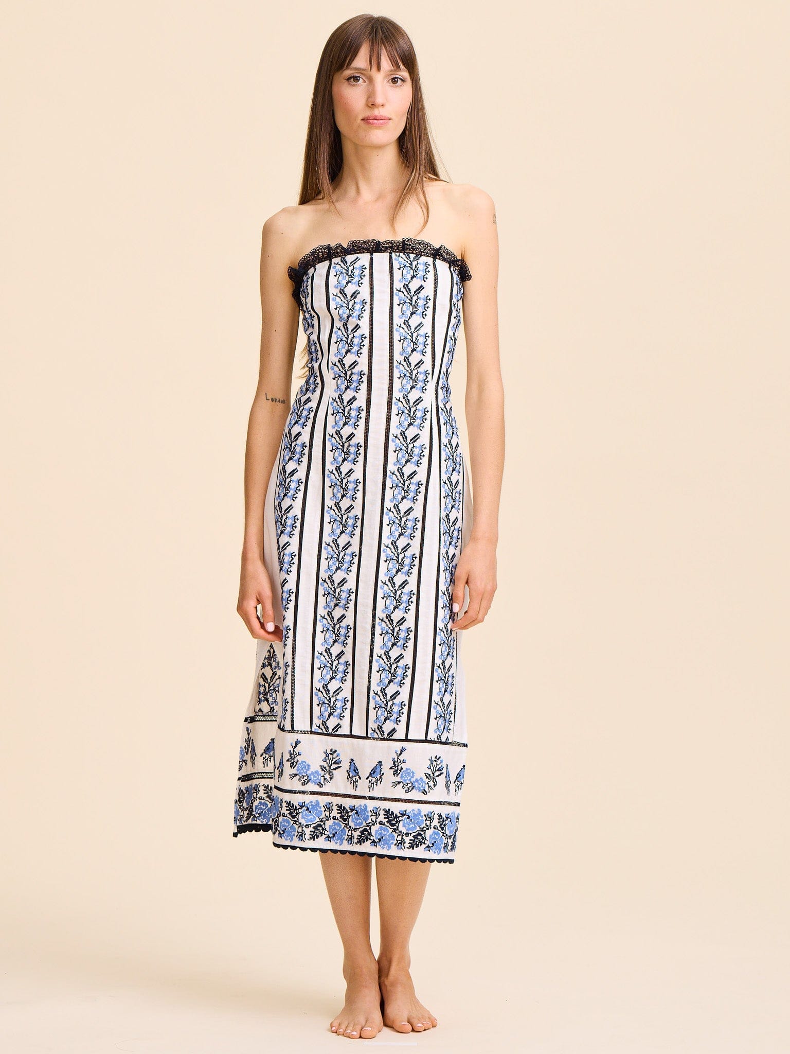 Liliana Dress in Santorini Embroidery