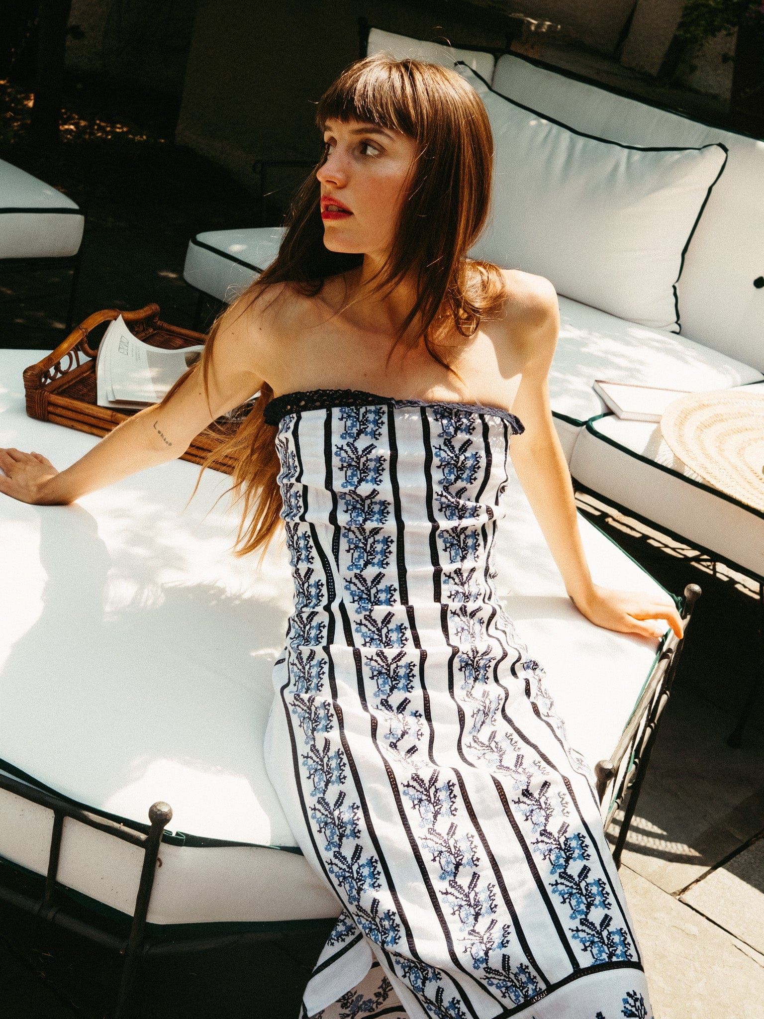 Liliana Dress in Santorini Embroidery