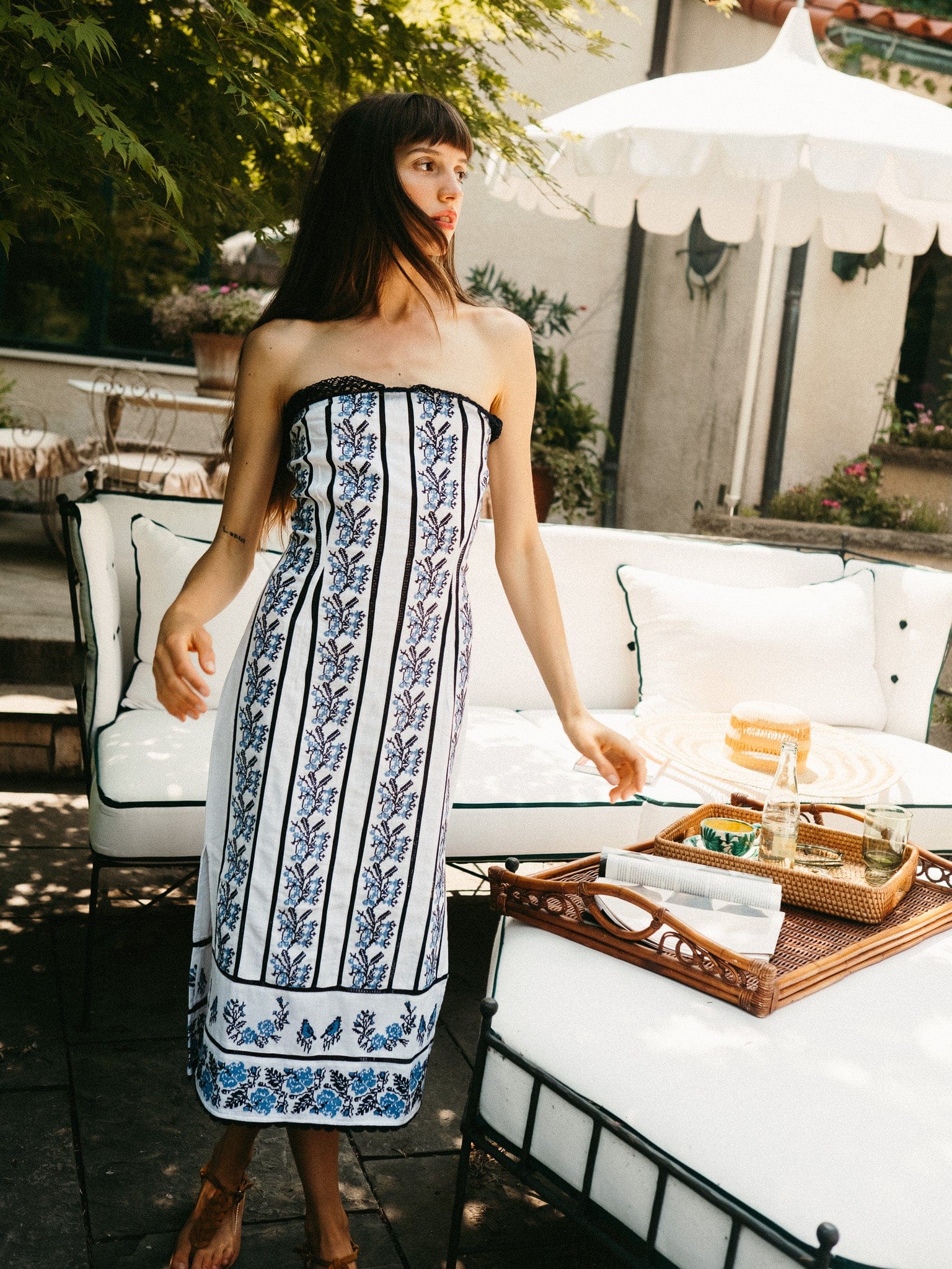 Liliana Dress in Santorini Embroidery