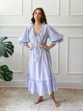 Linnea Dress in Periwinkle Stripe