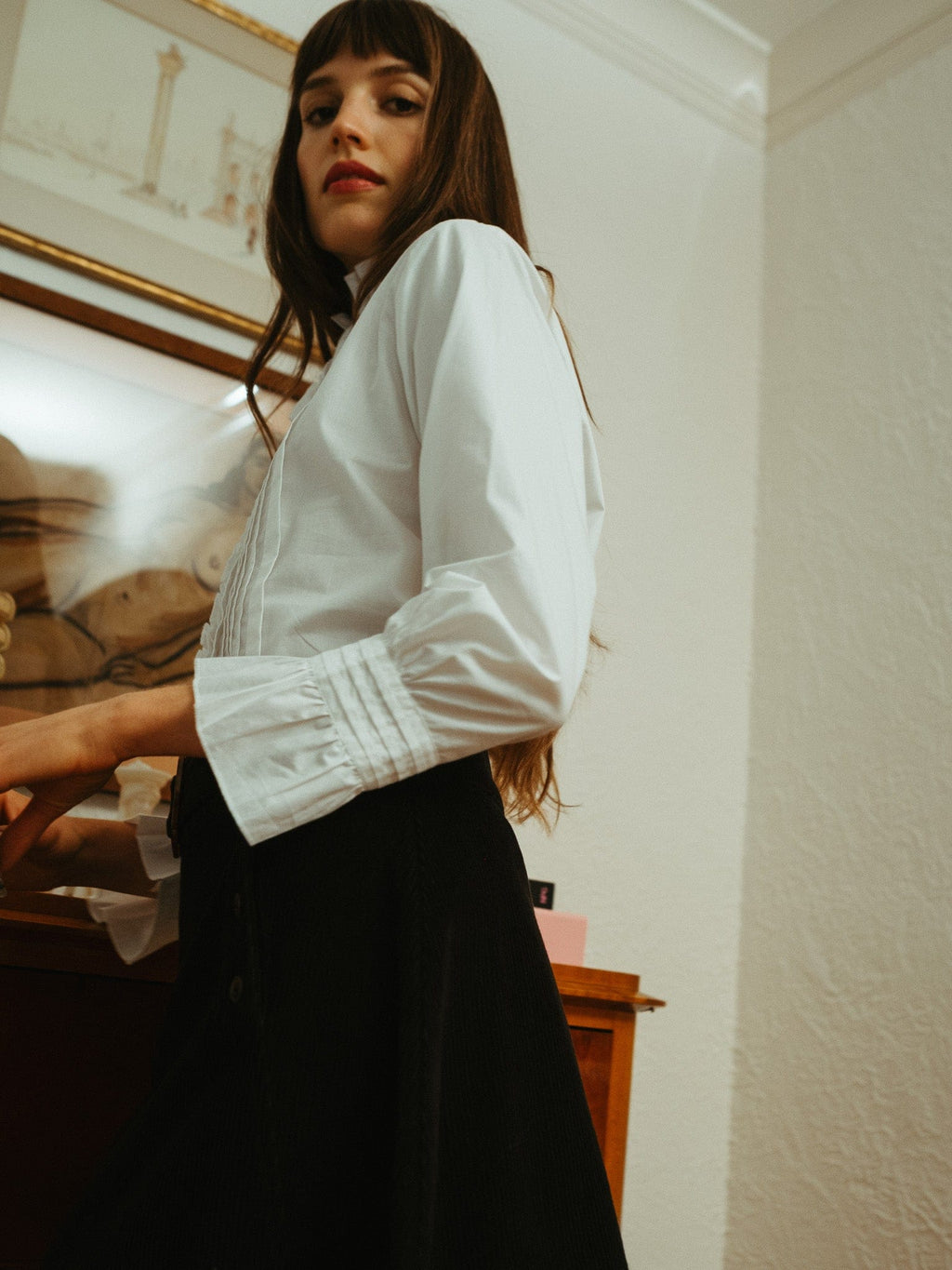 Lorelei Skirt in Black Cord