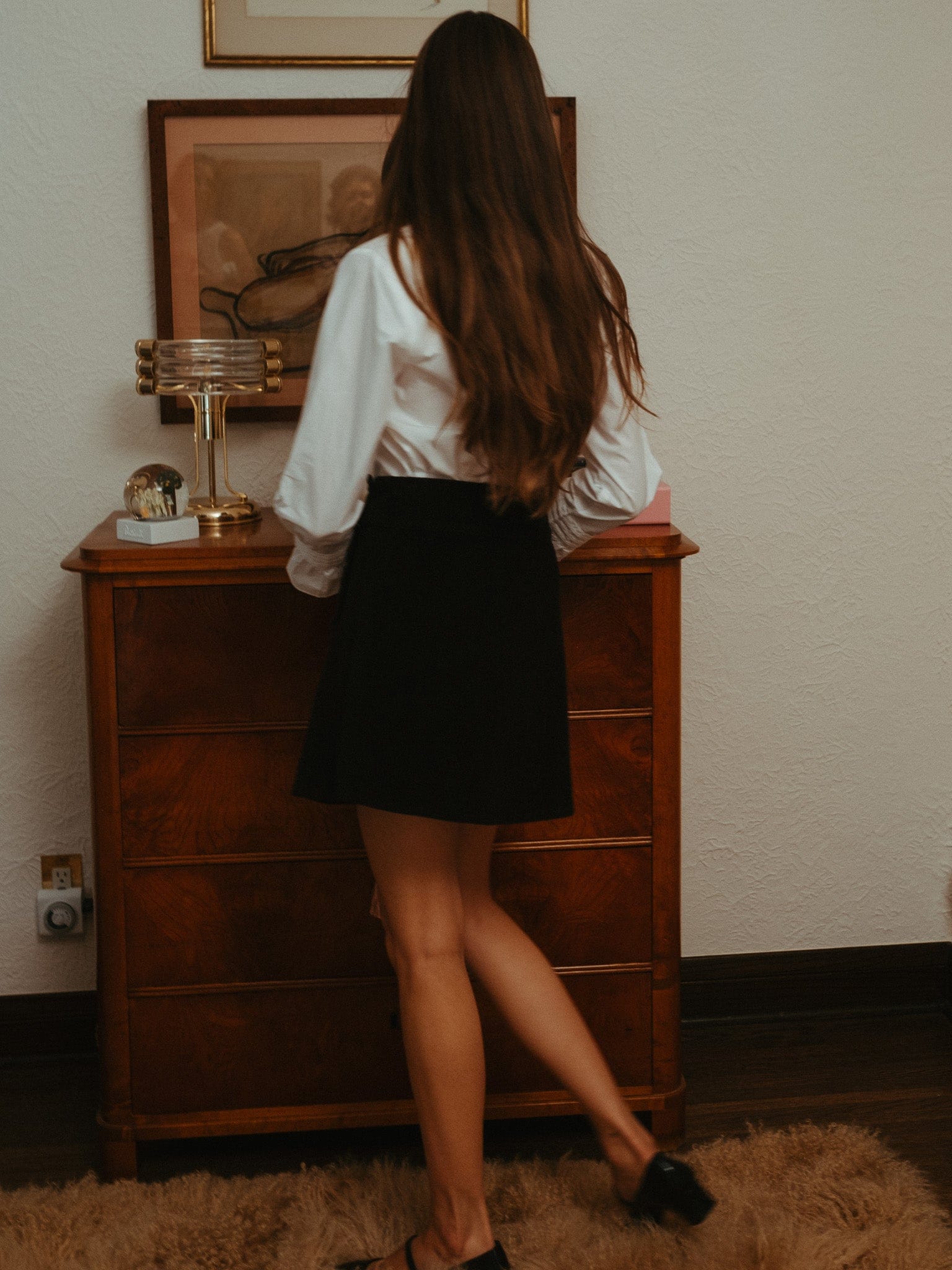 Lorelei Skirt in Black Cord