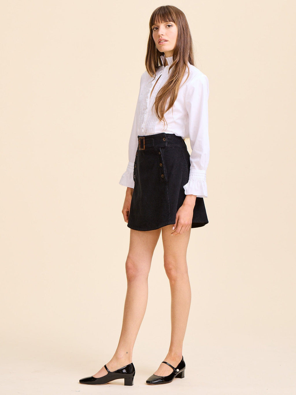 Lorelei Skirt in Black Cord