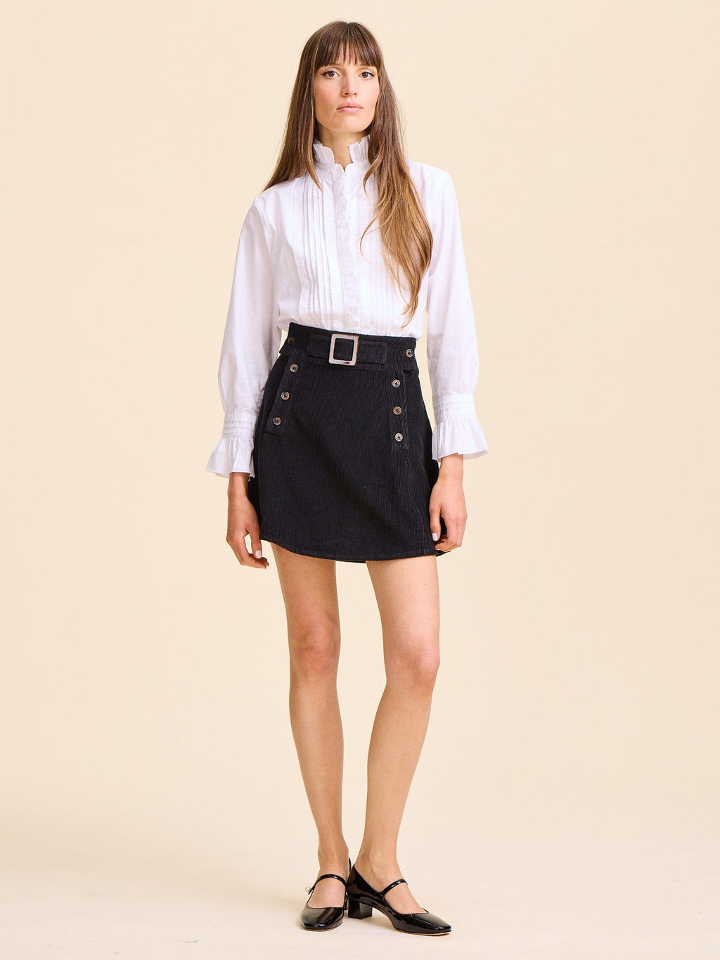 Lorelei Skirt in Black Cord