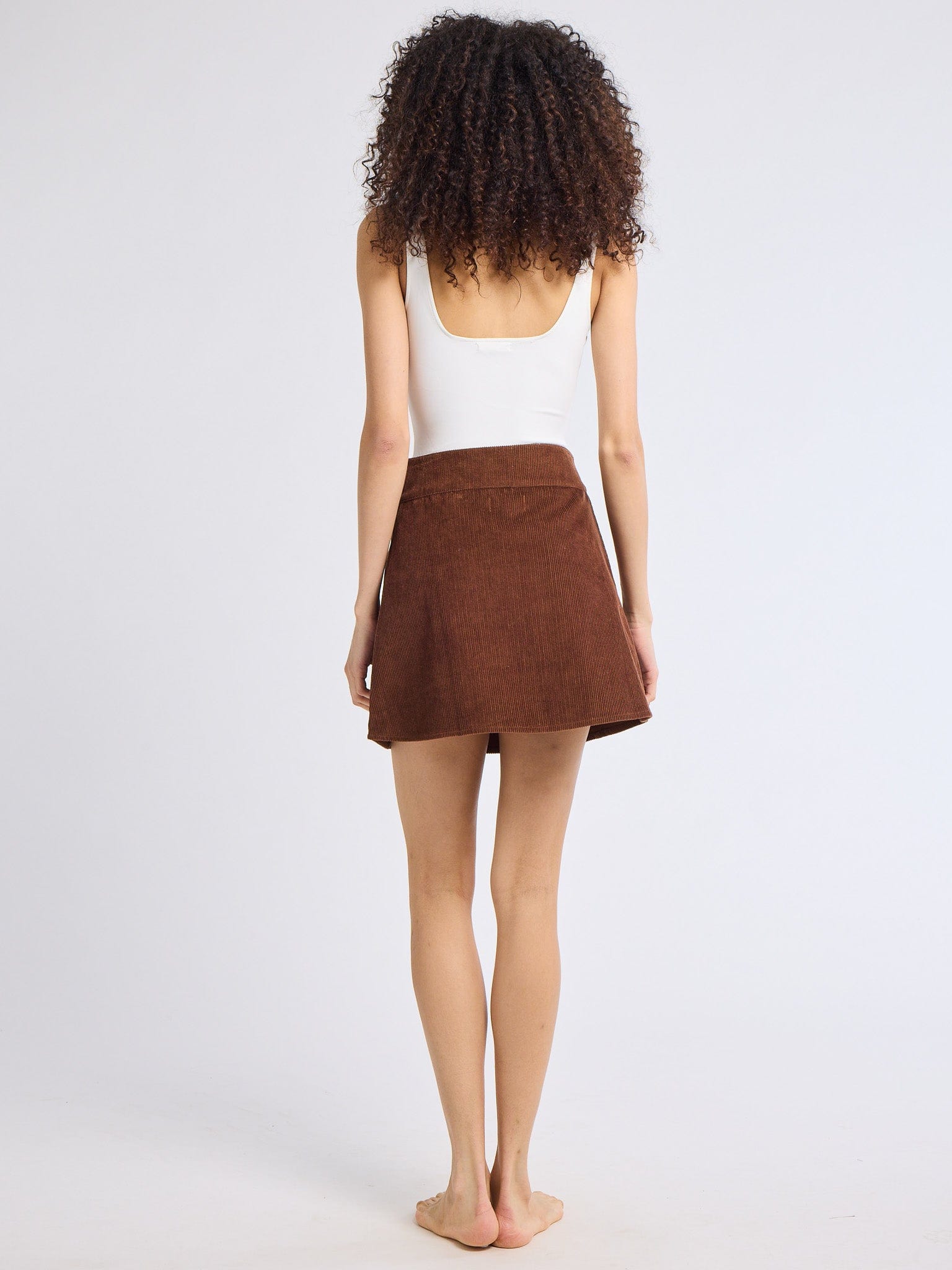 Lorelei Skirt in Coffee Cord