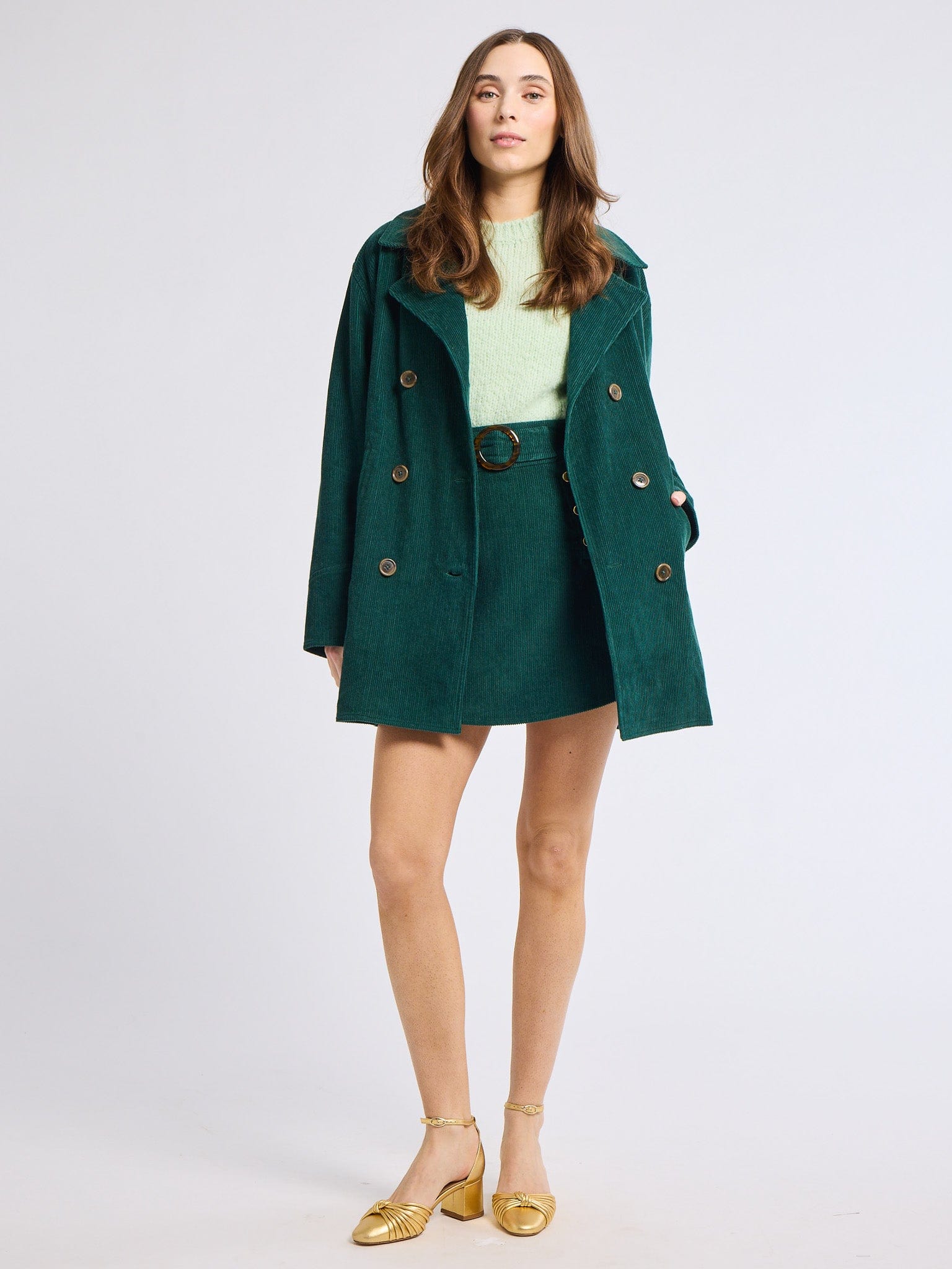 Lorelei Skirt in Spruce Cord