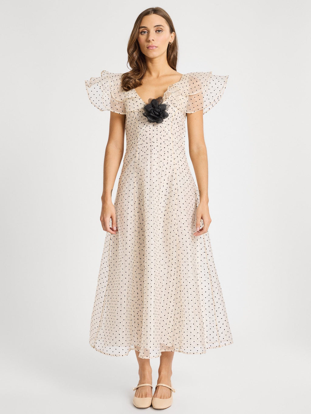Lucie Dress in Organza Dot