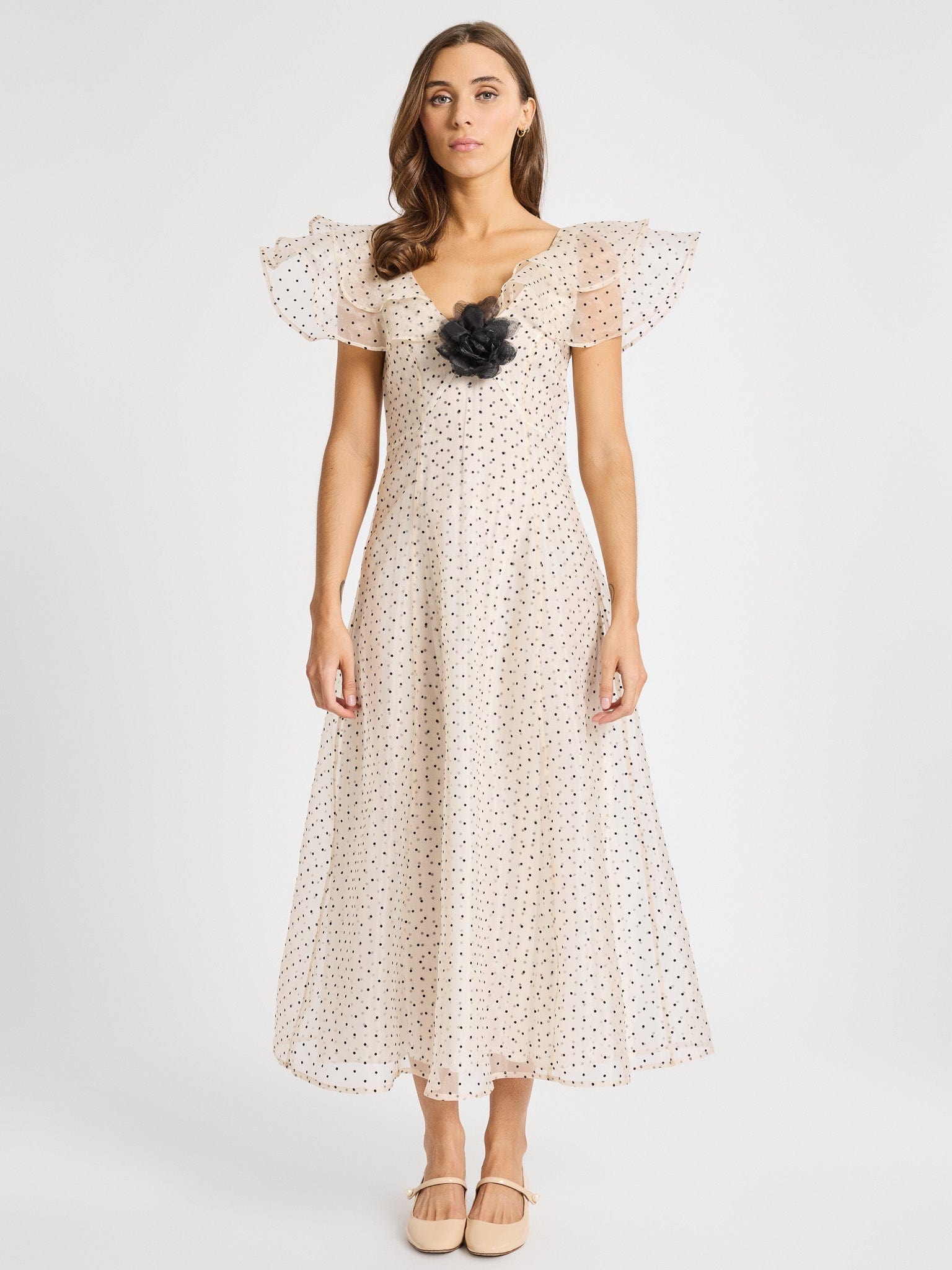 Lucie Dress in Organza Dot