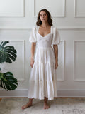 Maja Dress in Pearl Eyelet
