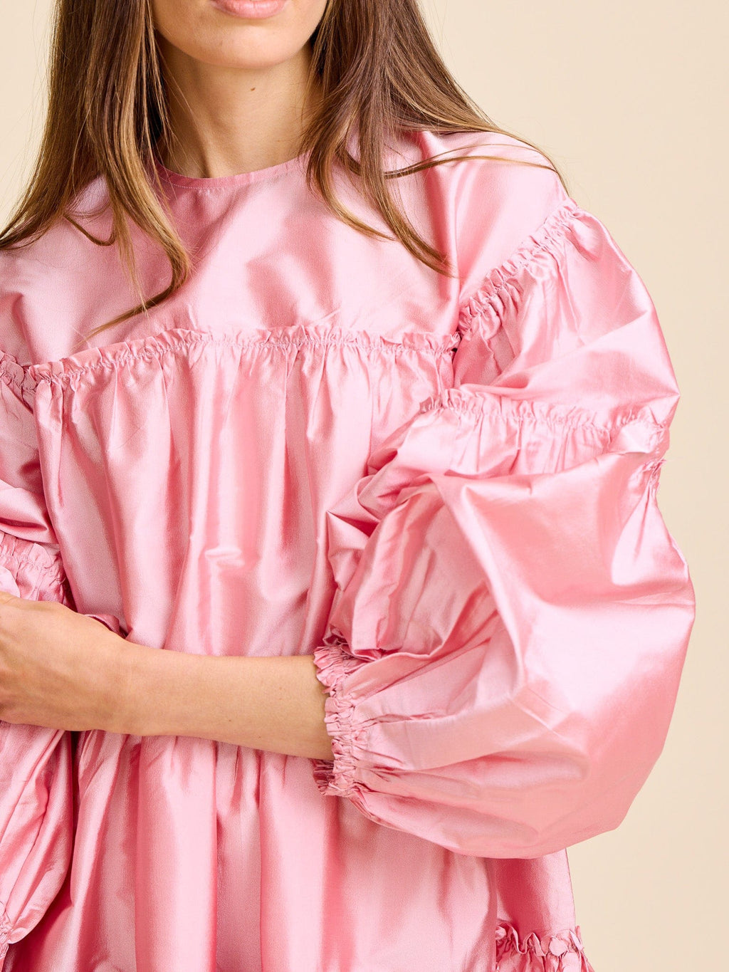Mara Dress in Peony Taffeta