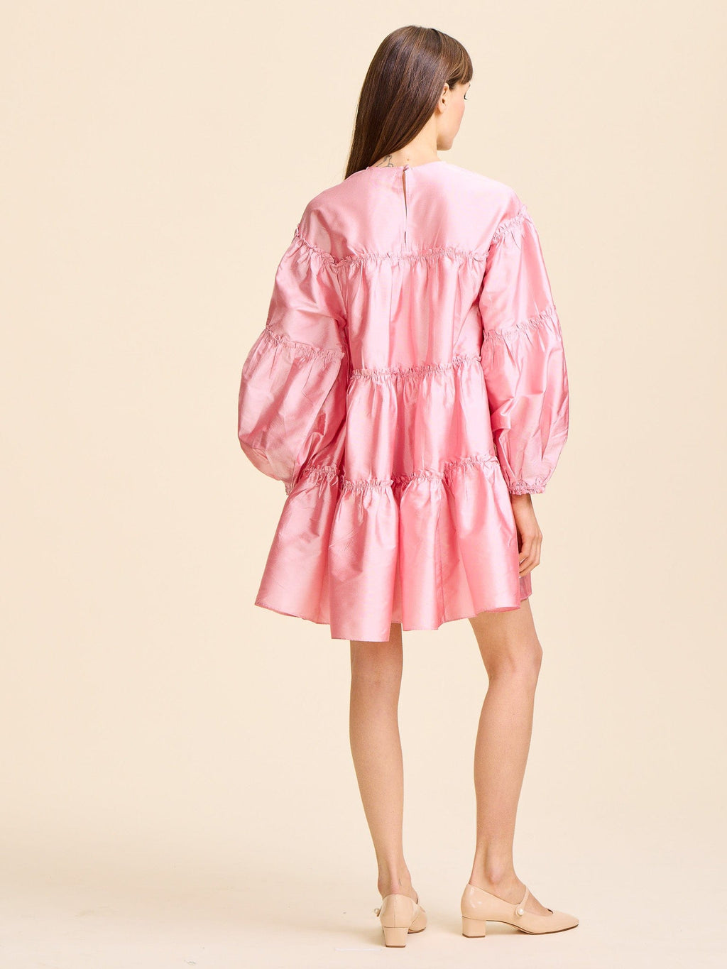 Mara Dress in Peony Taffeta