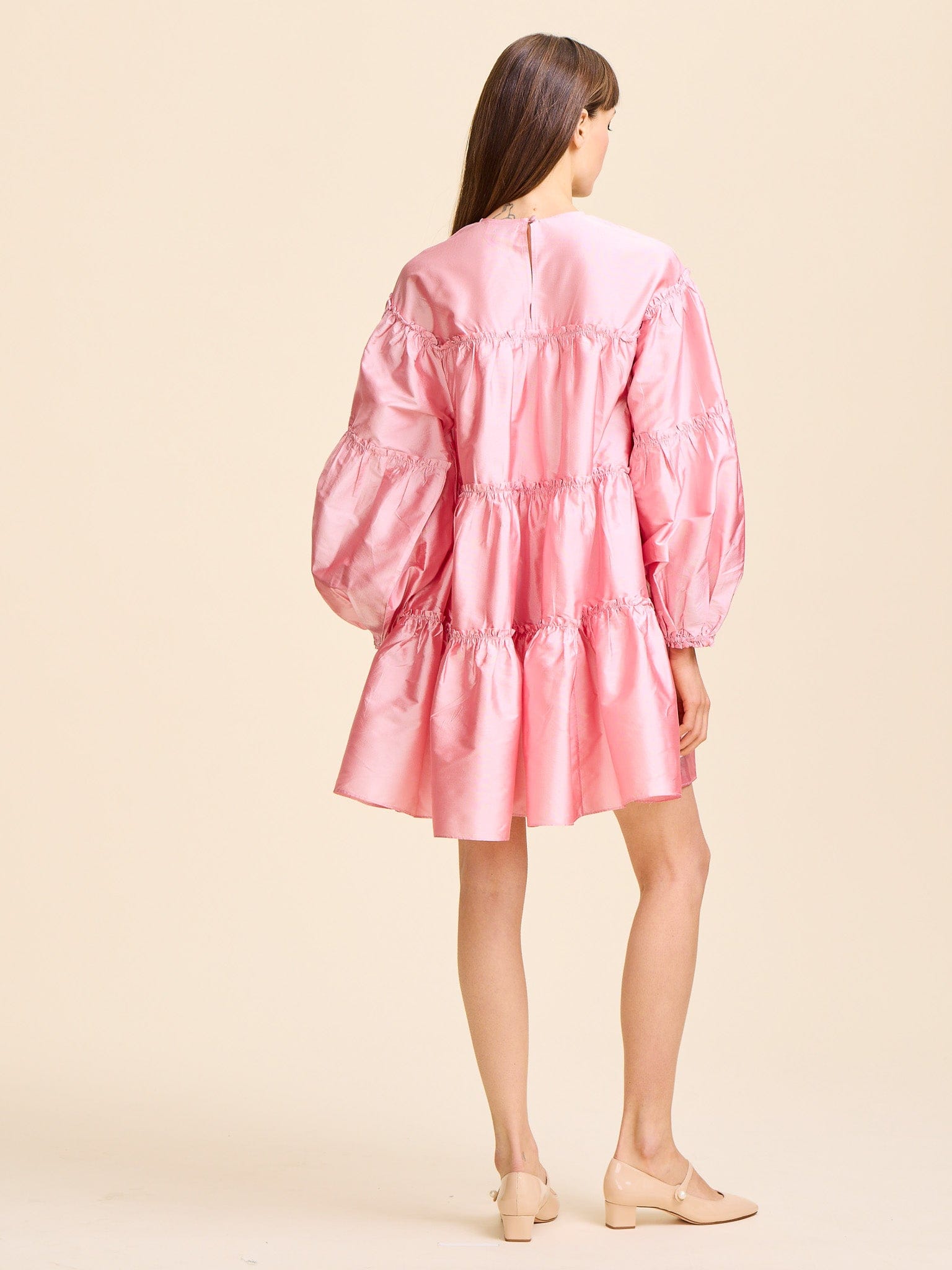 Mara Dress in Peony Taffeta