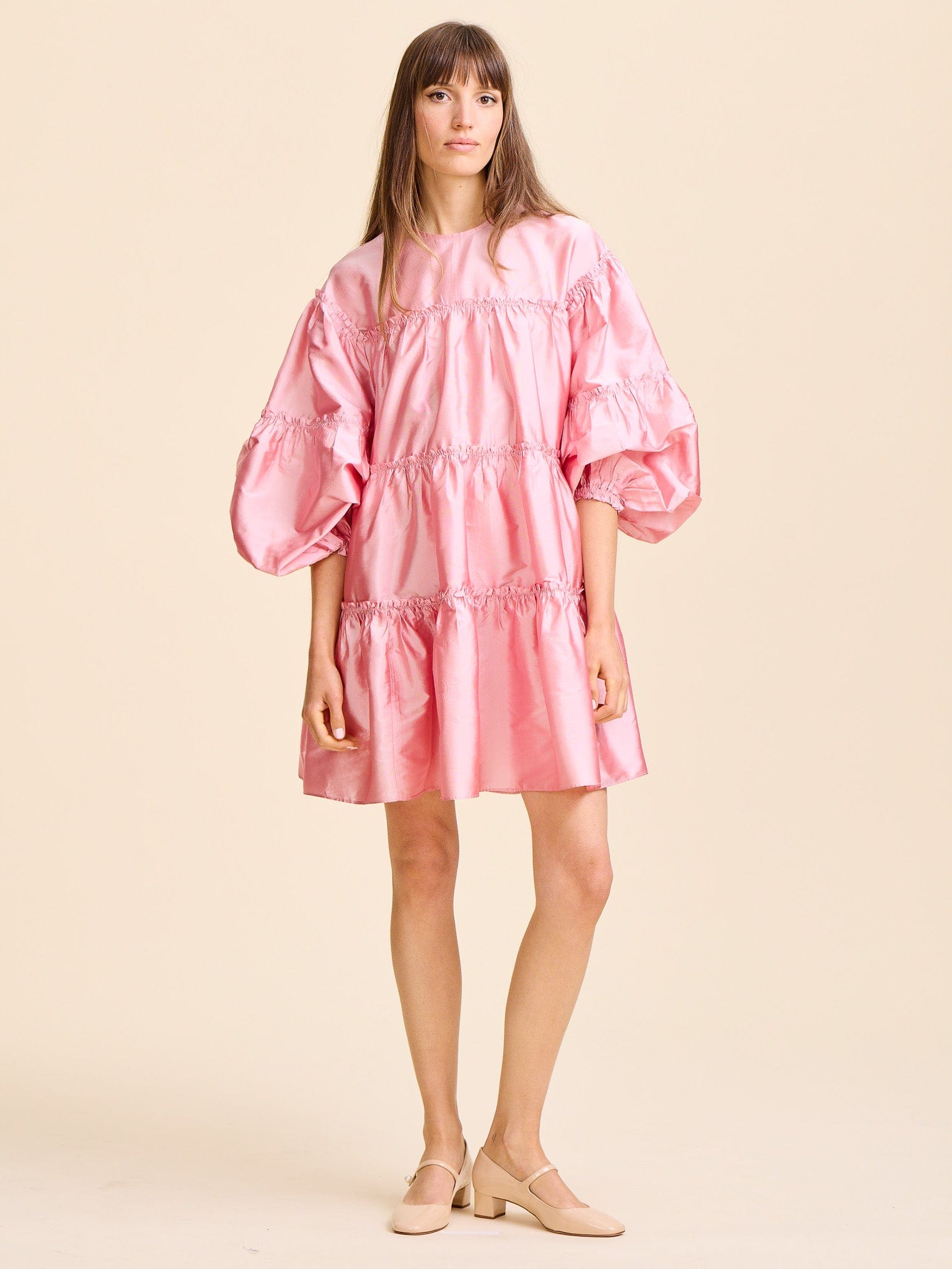 Mara Dress in Peony Taffeta
