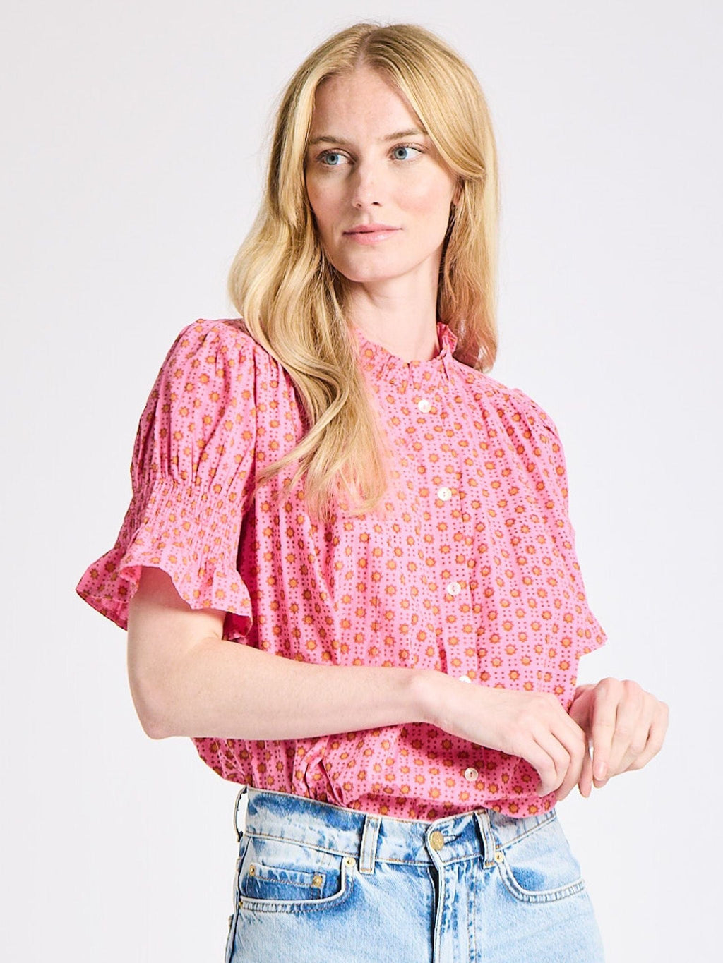 Marnie Top in Carmine Dot