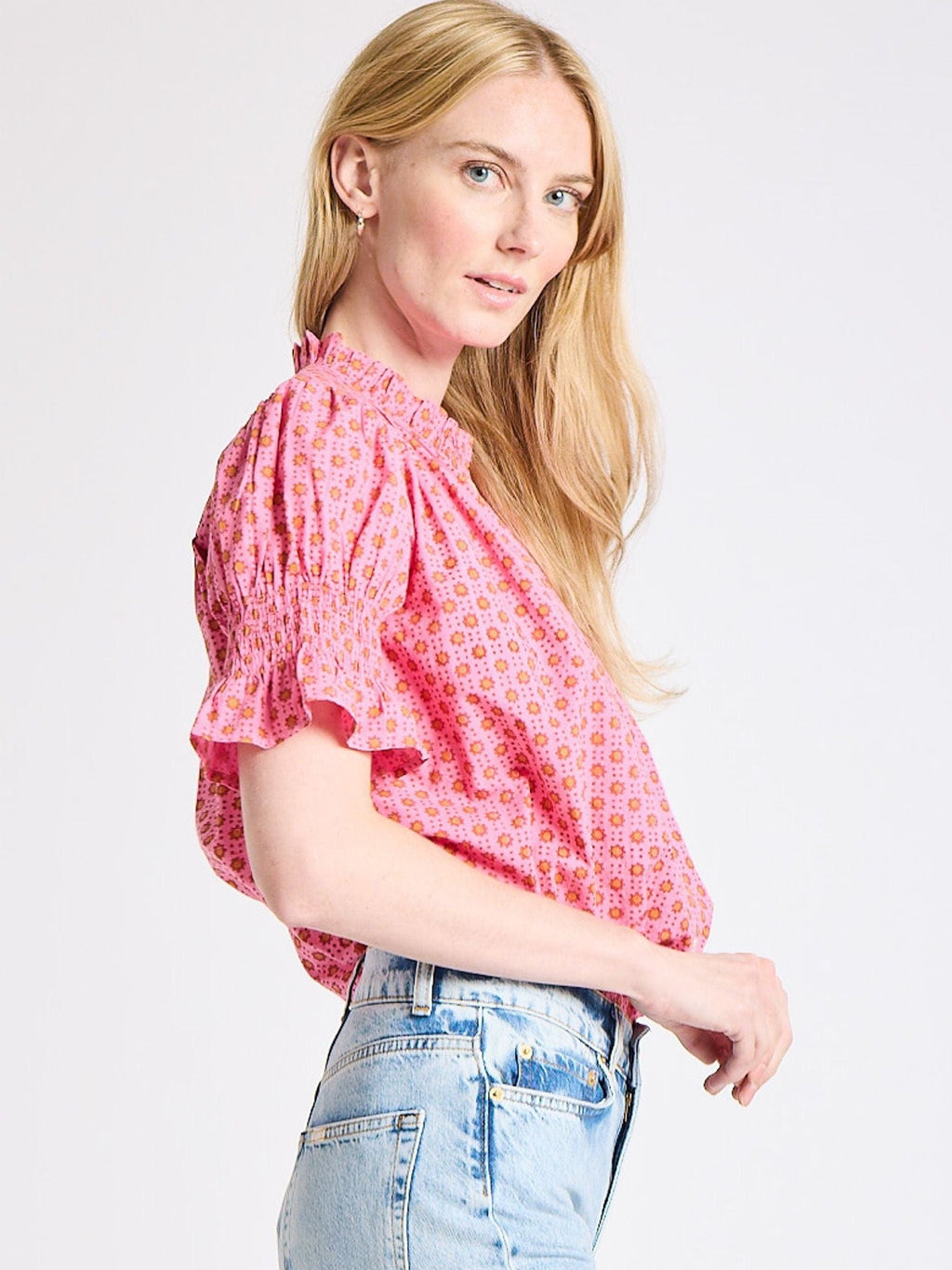Marnie Top in Carmine Dot