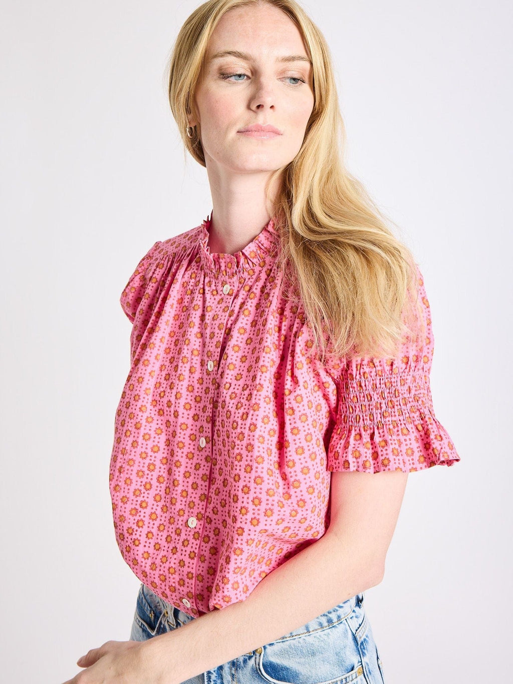 Marnie Top in Carmine Dot