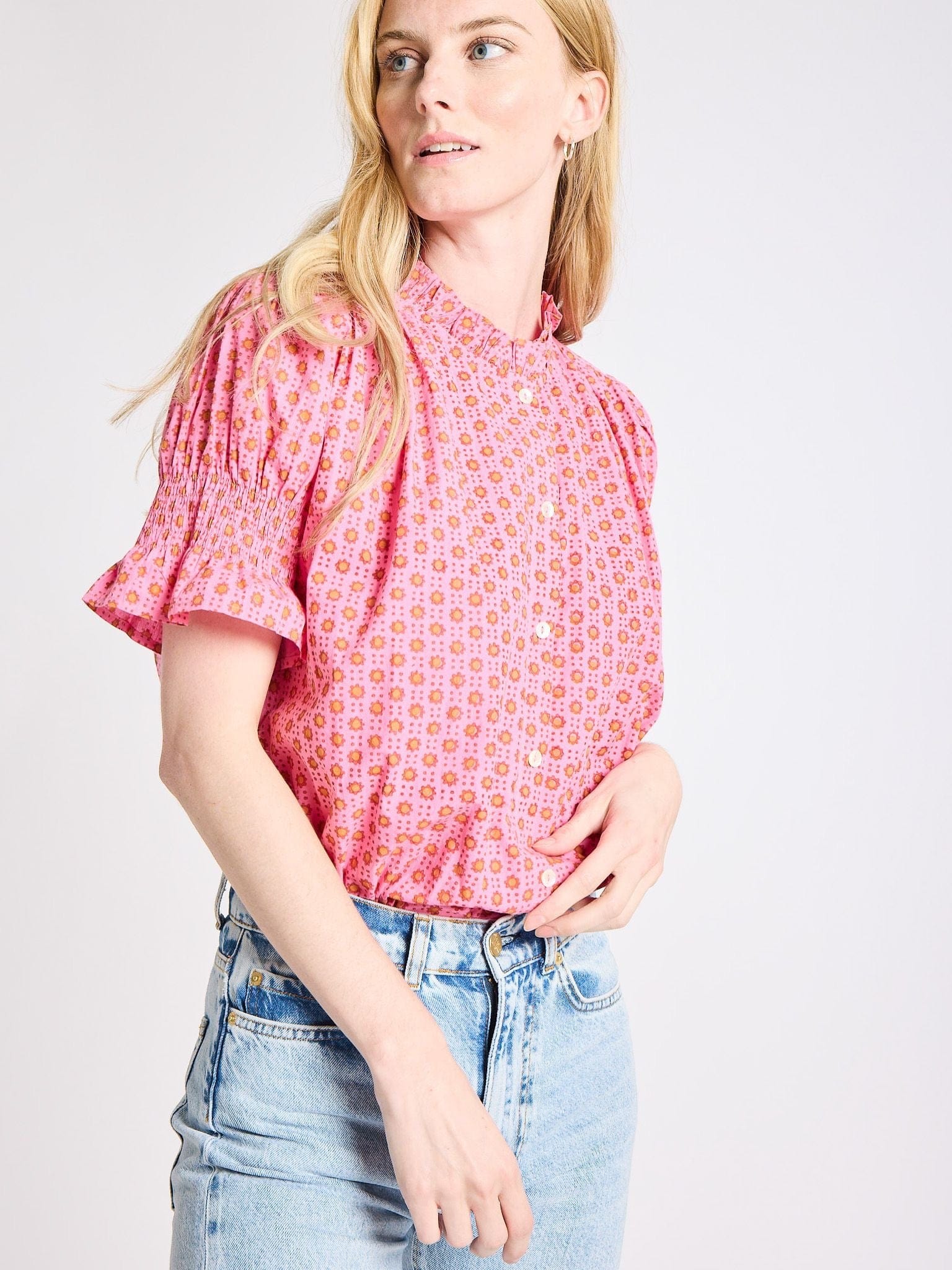 Marnie Top in Carmine Dot