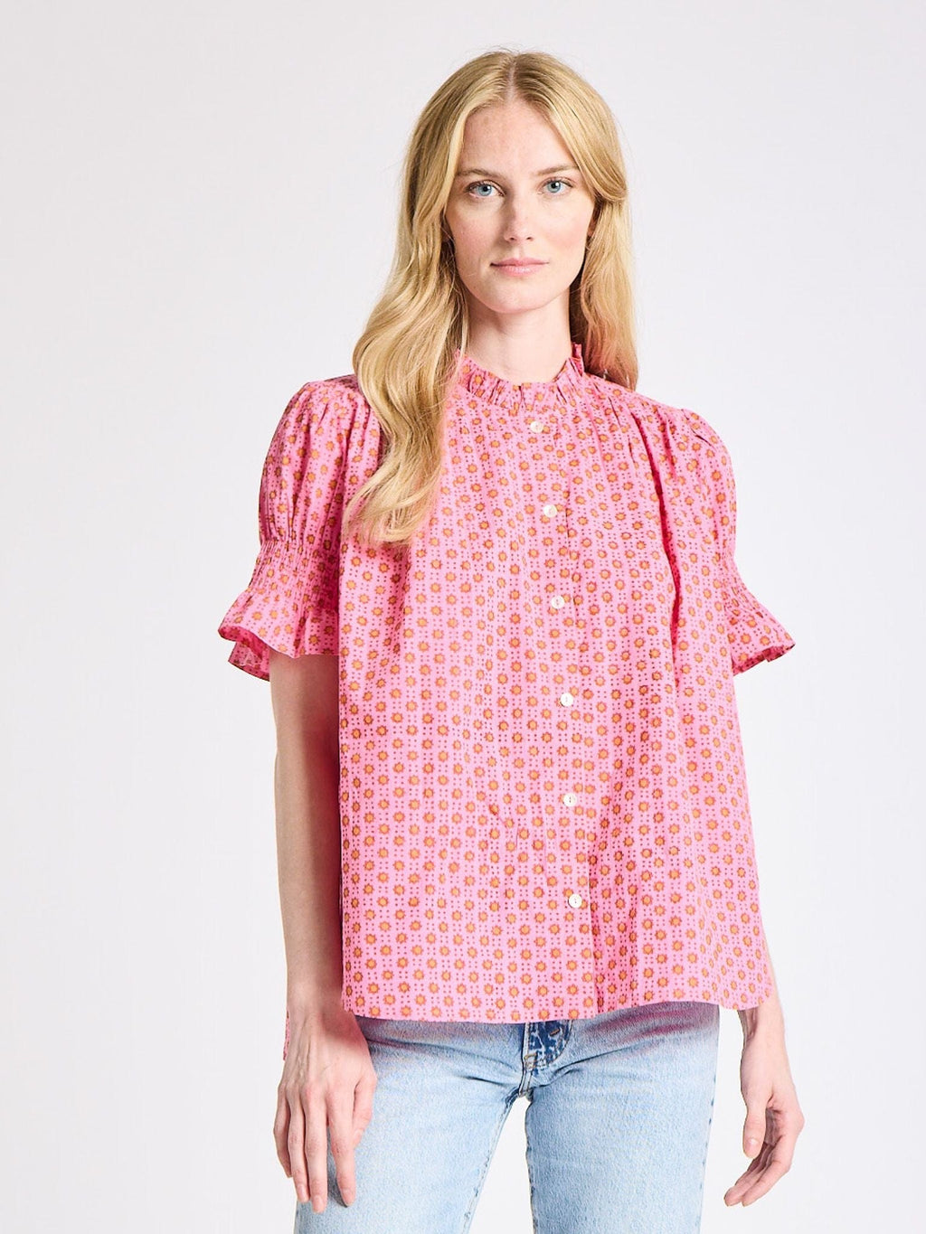 Marnie Top in Carmine Dot