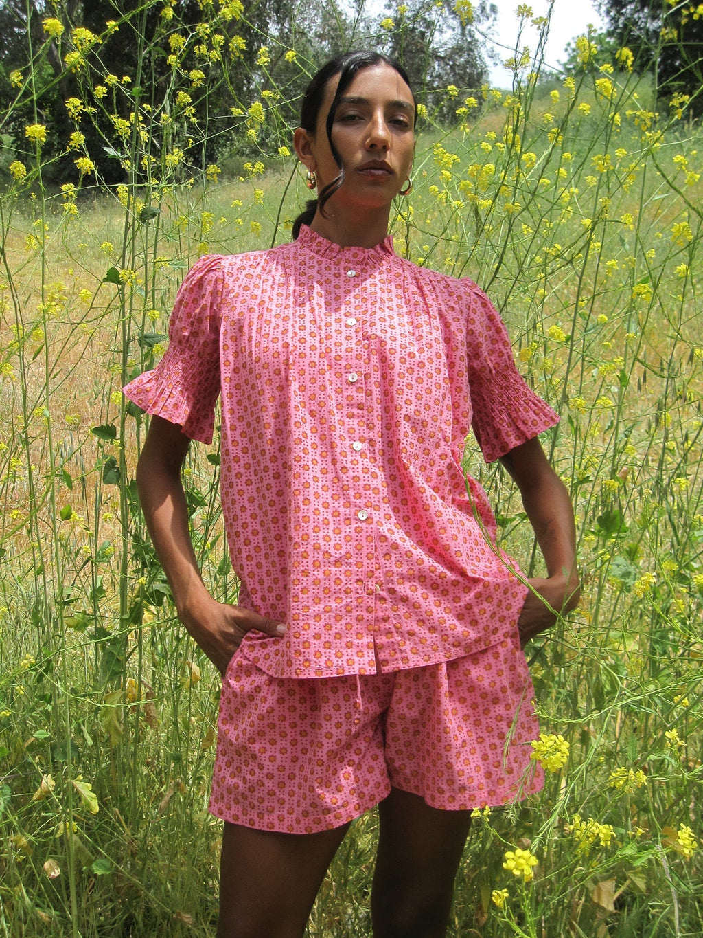 Marnie Top in Carmine Dot