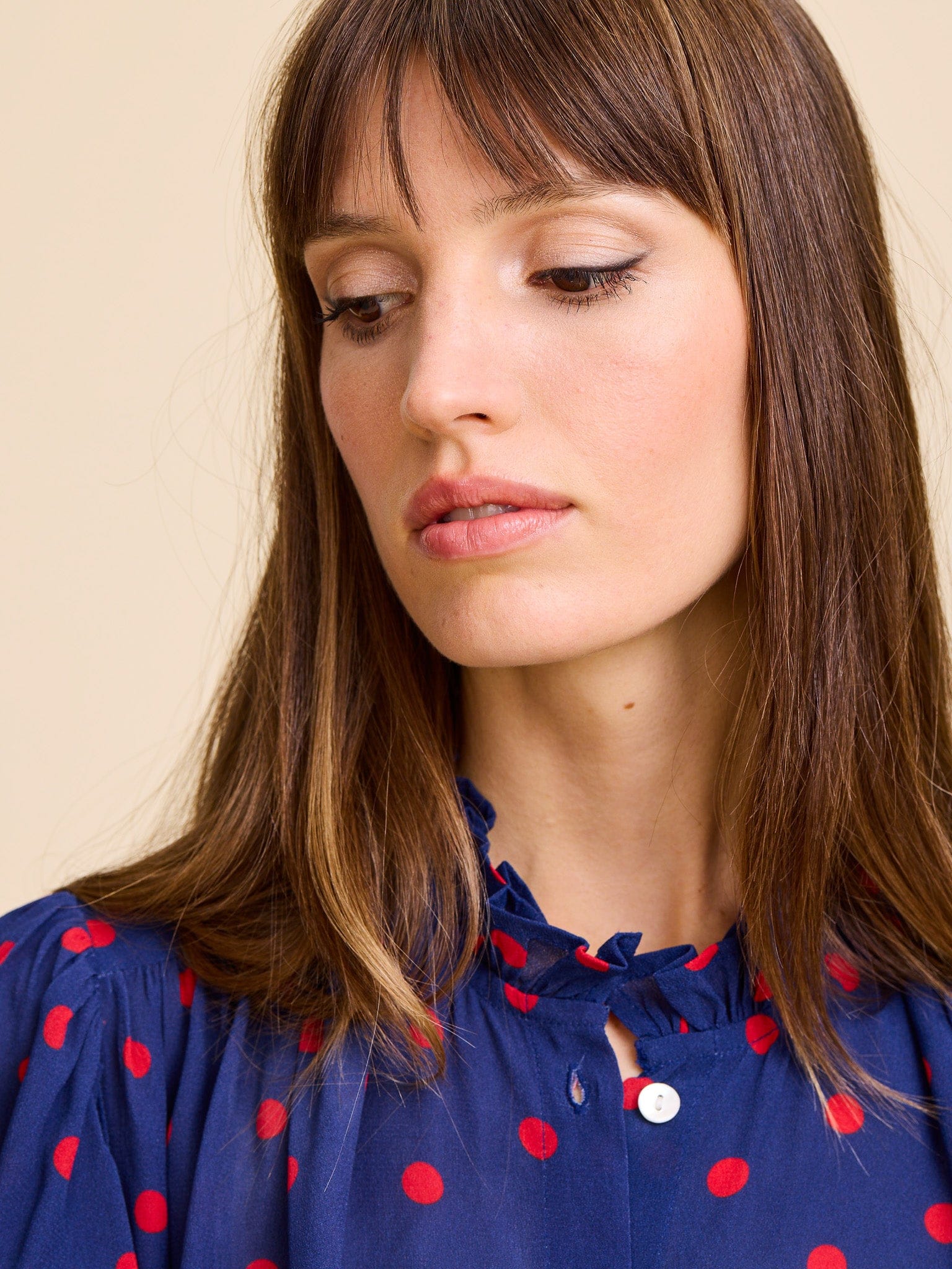 Marnie Top in Navy Dot