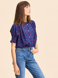 Marnie Top in Navy Dot