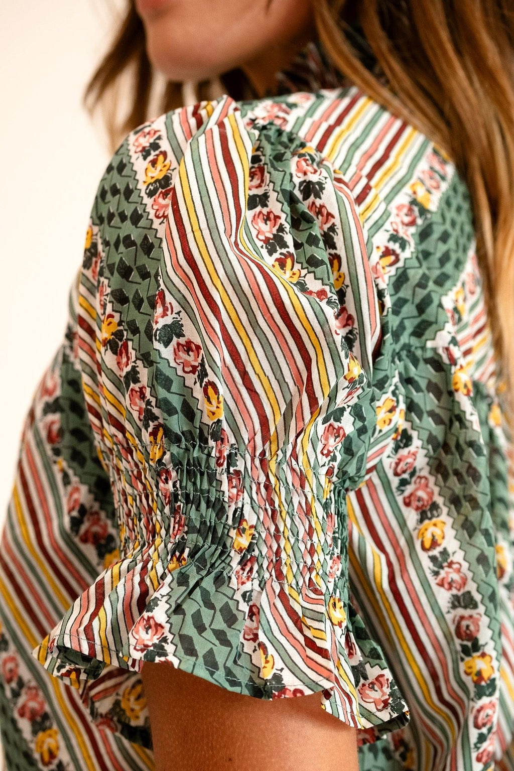 Marnie Top in Rose Stripe