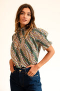 Marnie Top in Rose Stripe