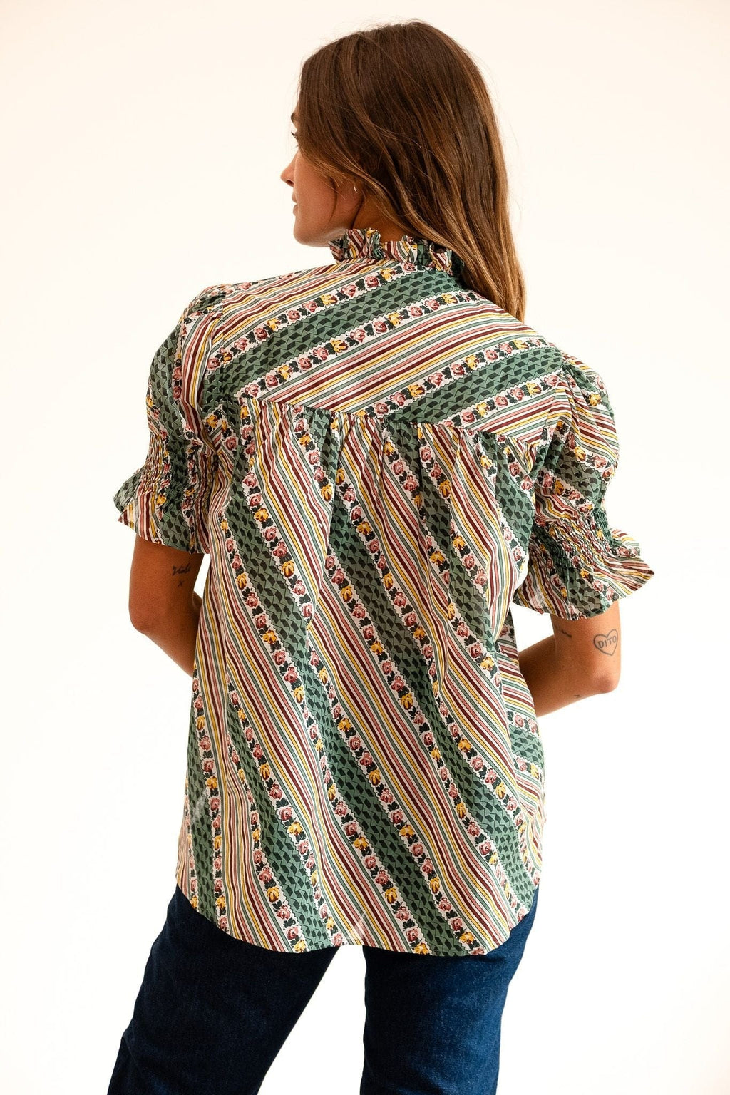 Marnie Top in Rose Stripe