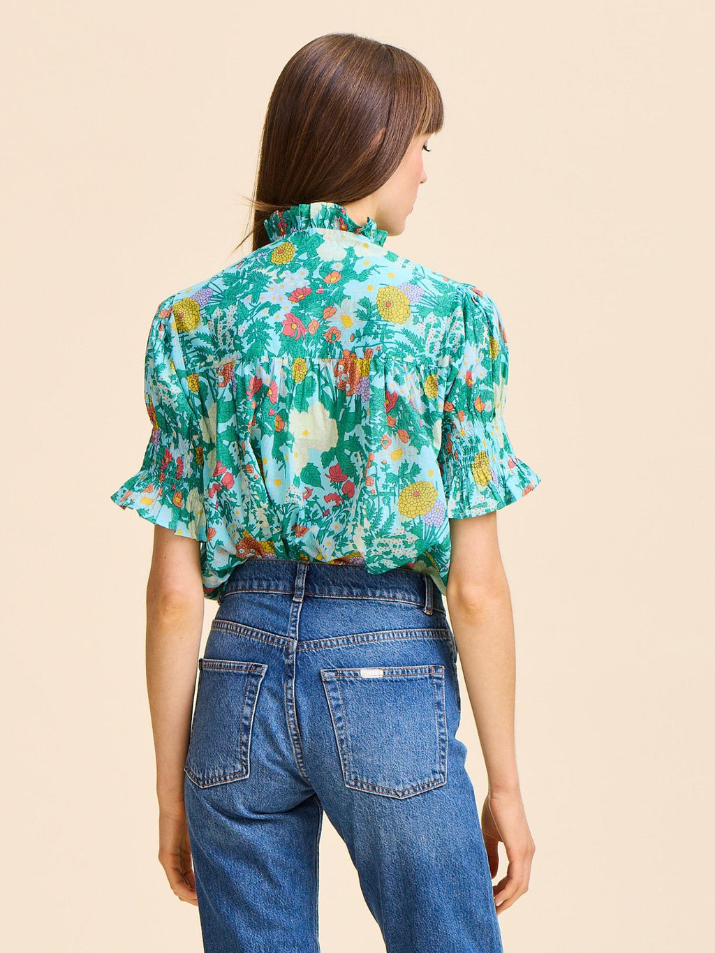 Marnie Top in Swedish Garden