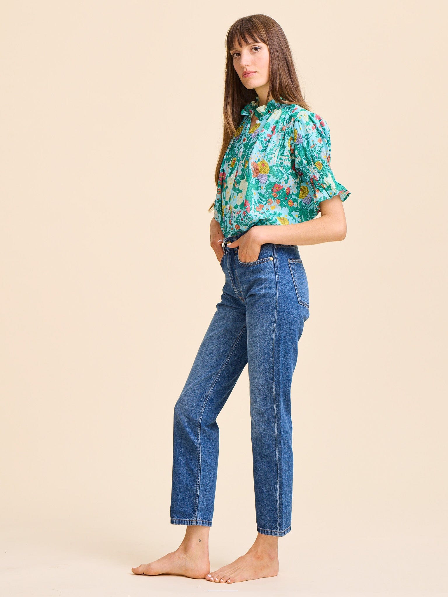 Marnie Top in Swedish Garden