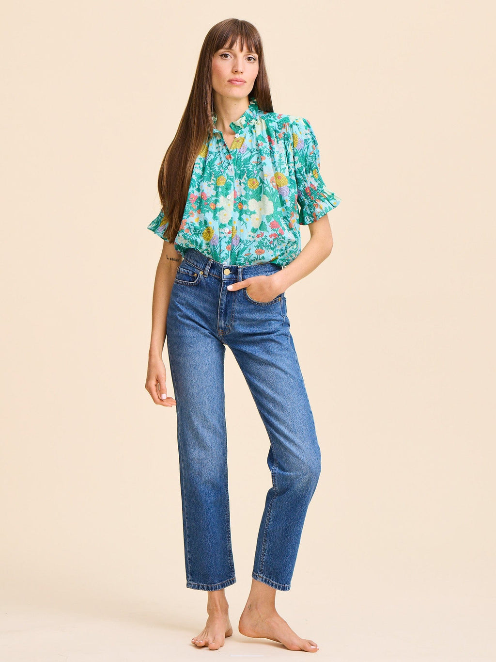 Marnie Top in Swedish Garden