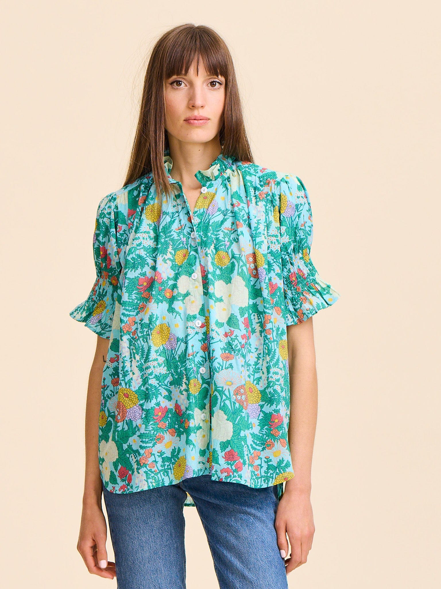 Marnie Top in Swedish Garden