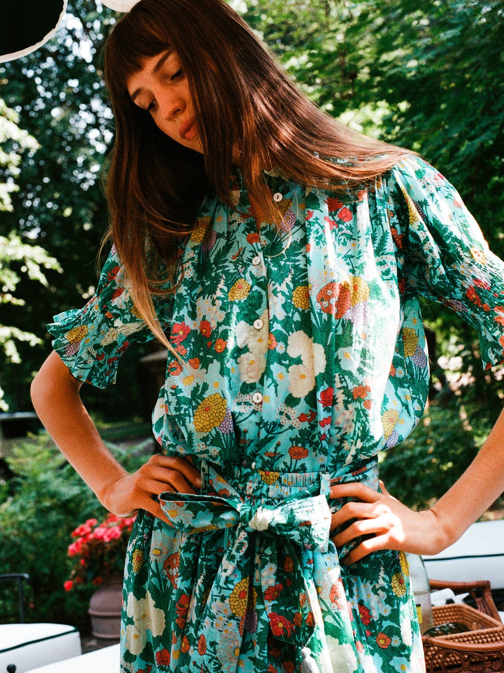 Marnie Top in Swedish Garden