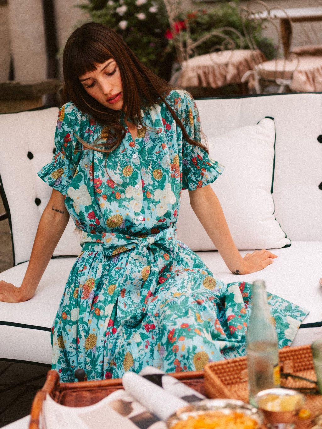 Marnie Top in Swedish Garden