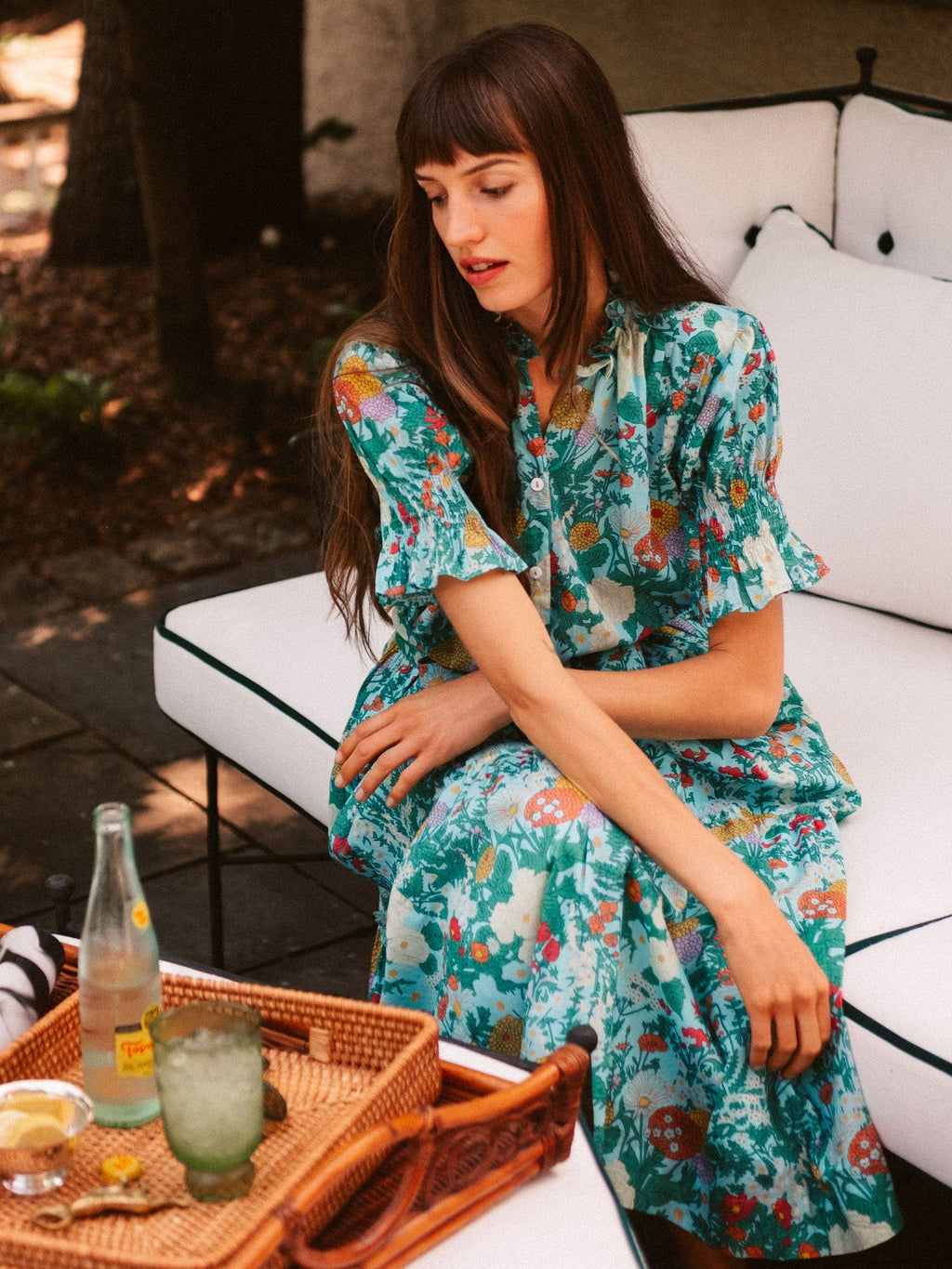 Marnie Top in Swedish Garden