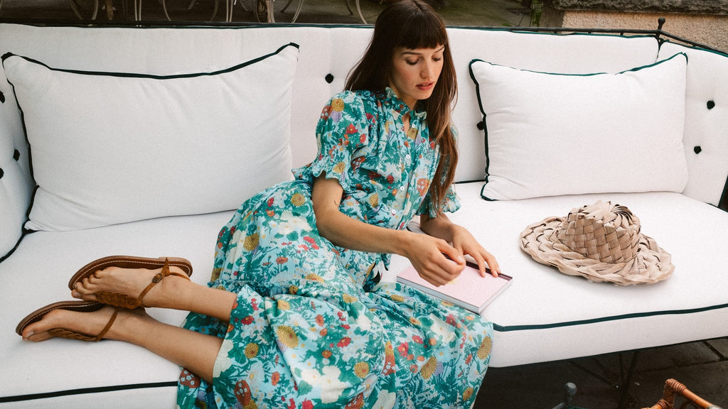 Marnie Top in Swedish Garden