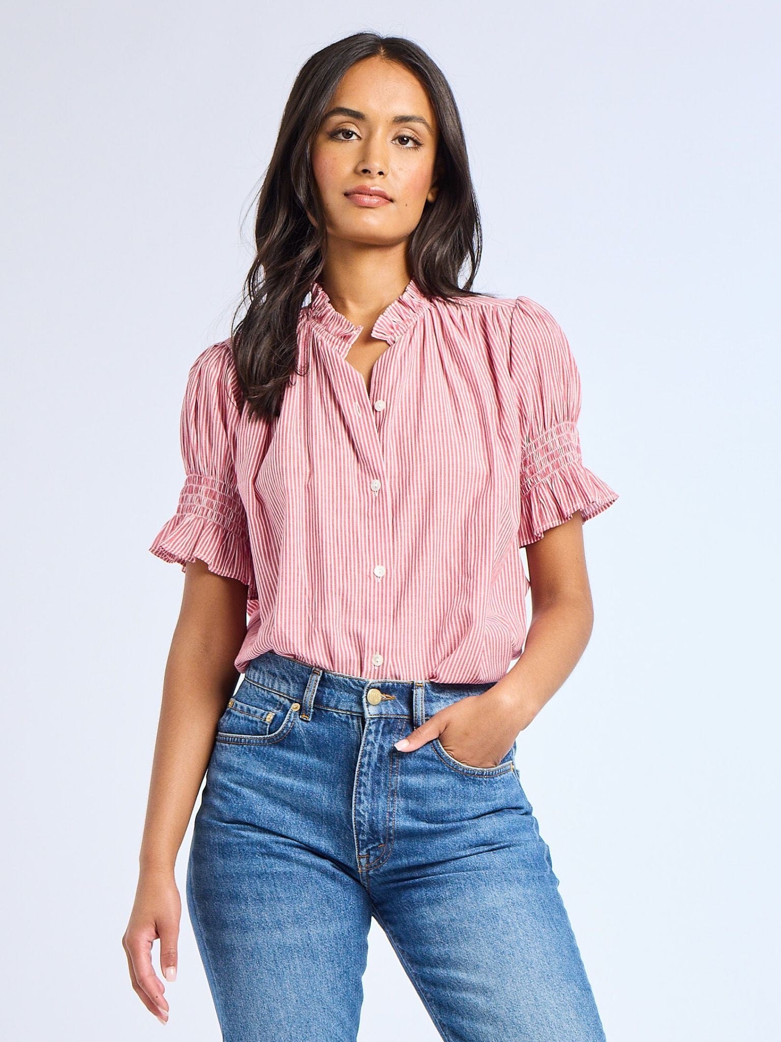 Marnie Top in Tango Stripe